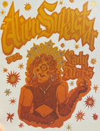 Lady Mars Linocut Print | Alien Superstar Beyoncé Art (7x9)
